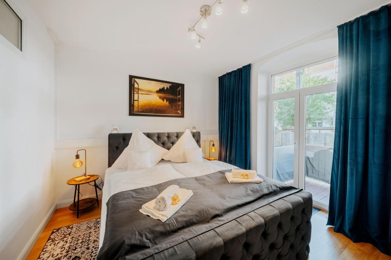 Blissplace 3 Zi Premium Apartment Nahe Getec Arena Mit Kingsize Betten Und Balkon Magdeburg Luaran gambar